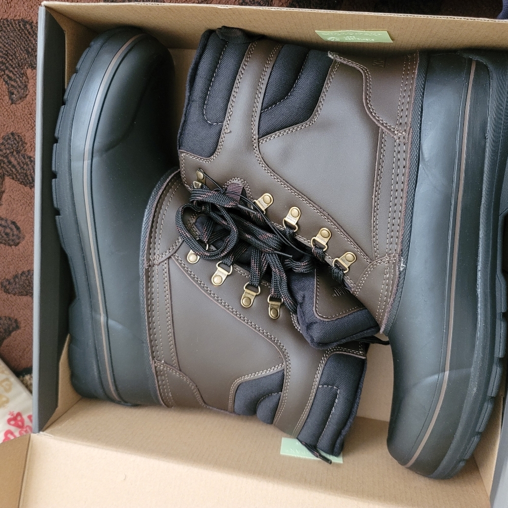 Khombu Men Mid-Calf Duck Boots Kenny Brown Leather Insulated